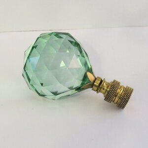 Peridot Green Faceted Crystal Lamp Finial